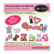 Applique Sweet Kitchen Fun Embroidery Design + SVG Collection CD-ROM by Hope Yoder